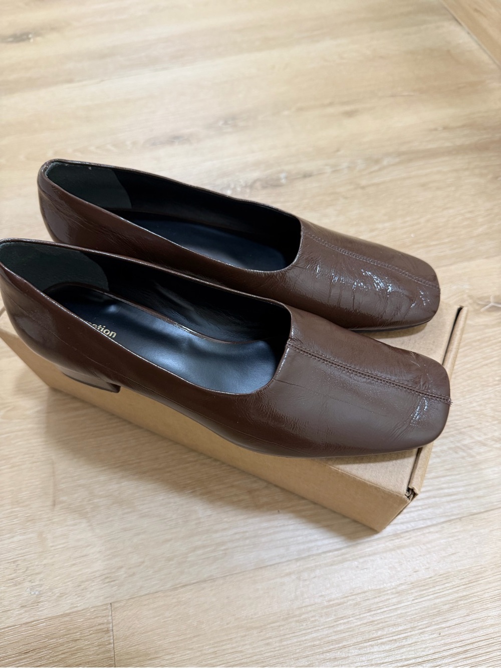 Reformation Inez Pump Espresso Brown Heel Sz 8 Leather - Picture 4 of 7